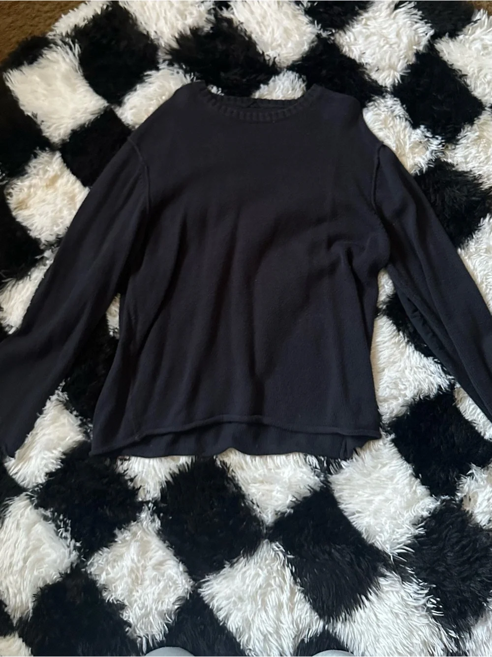 Banana Republic Navy Blue Long Sleeve Crewneck Knit Top